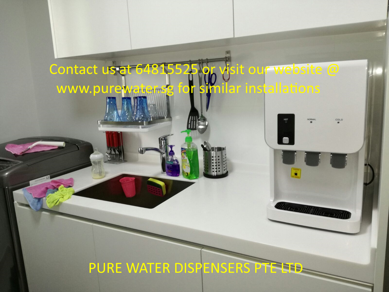 Hot, Cold and Warm Direct Pipe in Tabletop Water Dispenser PW 290